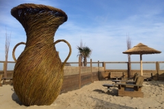 3 m hoge vaas voor strandbar